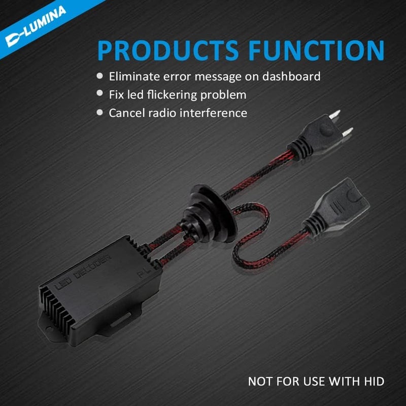Best View H7 LED Light Canbus Decoder Anti Flicker Harness, Resistor Decoders Error Free, LED Warning Canceller Resistor Adapter, Pack of 2 - Image 5